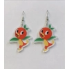 Dancing and Running Acrylic Bird Earrings