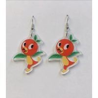 Dancing and Running Acrylic Bird Earrings
