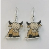 Highland Cow Acrylic Earrings Highland Cow Acrylic Earrings