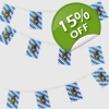 16 foot Bavarian Flag Pennant Banner 16 foot Bavarian Flag Pennant Banner