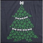 Dog Paw Christmas Tree T-Shirt (Men) Dog Paw Christmas Tree T-Shirt (Men)