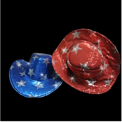 Flashing Sequin Star Cowboy Hat Flashing Sequin Star Cowboy Hat
