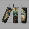 Grogu Stain Glass Green Glow Tumbler Grogu Stain Glass Green Glow Tumbler