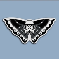 Stormtrooper Moth Sticker