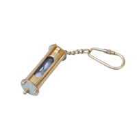 Solid Brass Hour Glass Key Chain 6