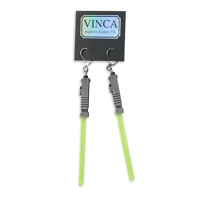 Green Lightsaber Earrings