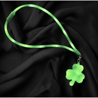 St, Patrick's Day Light-Up Kiss Me Clover Lanyard