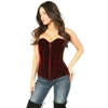 Red Crushed Velvet Overbust Corset Red Crushed Velvet Overbust Corset