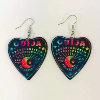 Acrylic Ouija Psychic Reading Earrings