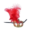 Red and Gold Anarkali Eye Mask with Feathers Red and Gold Anarkali Eye Mask with Feathers
