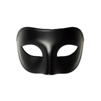 Black Domino Metallic Eye Mask
