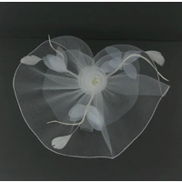 White Floral Fascinator