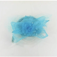 Aqua Small Feather Fascinator