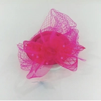 Fuchsia Small Feather Fascinator Hat