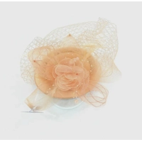 Peach Derby Flower Fascinator