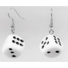 White Dice Earrings White Dice Earrings