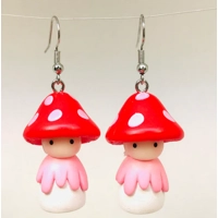 Retro Mushroom People Earrings
