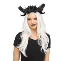Black horn & Flowers Headpiece