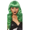 Long Wavy Bangs Wigs Green Long Wavy Bangs Wigs Green