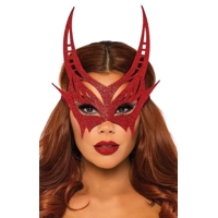 Red Glitter Devil Mask