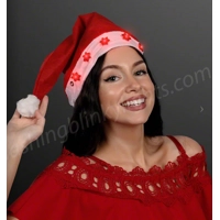 Light Up Snowflake Santa Hat
