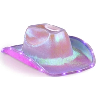 Holographic Purple Cowboy Hat