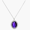 Magical royal purple cameo pendant silver necklace Magical royal purple cameo pendant silver necklace