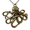 Octopus pendant necklace - Bronze