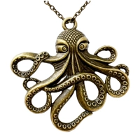 Octopus pendant necklace - Bronze