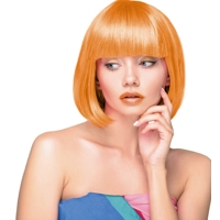 Neon Orange Cabaret Wig