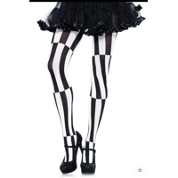 Optical Illusion Striped Tights
