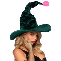 Velvet Ruched Witch Hat