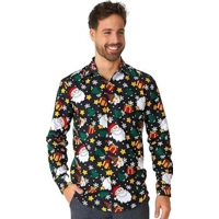 Men's Black Christmas Shirt