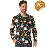 Men's Black Christmas Shirt