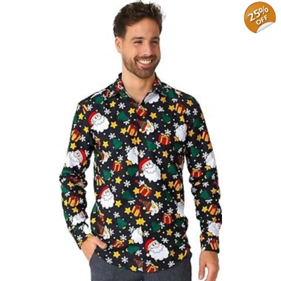 Men's Black Christmas Shirt