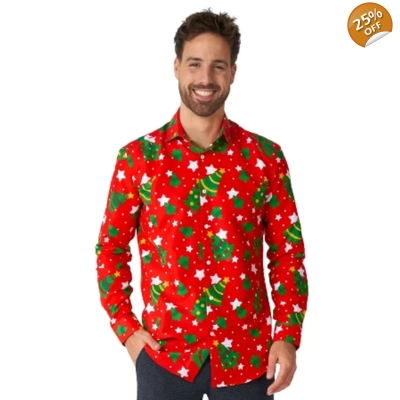 Men's Red Christmas Shirt