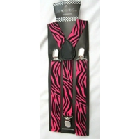 Pink Zebra Suspenders