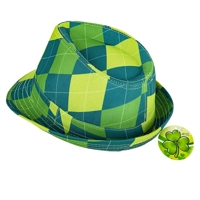 Green Plaid Fedora