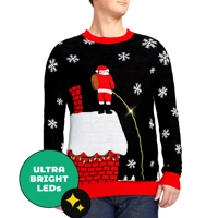 Light-Up Leaky Roof Ugly Christmas Sweater