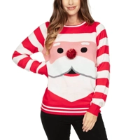 Close Up Santa Ugly Christmas Sweater