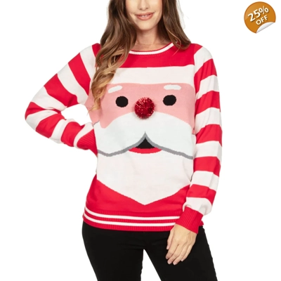 Close Up Santa Ugly Christmas Sweater