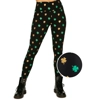 Women's Gold Foil Clover High Waisted Leggings Women's Gold Foil Clover High Waisted Leggings