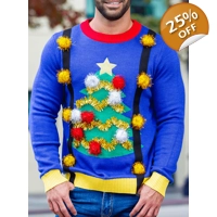 Blue Christmas Tree Ugly Christmas Sweater