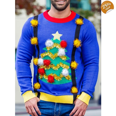 Blue Christmas Tree Ugly Christmas Sweater