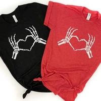 Red Skeleton Heart Valentine's Day Shirt