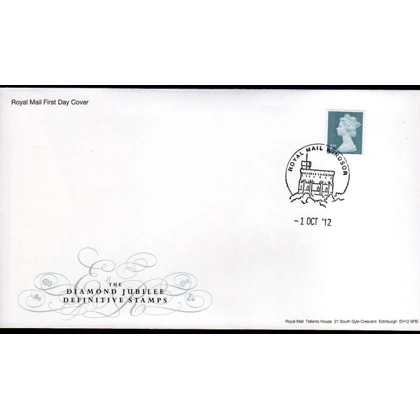 20121001 Diamond Jubilee booklet stamps on FDC