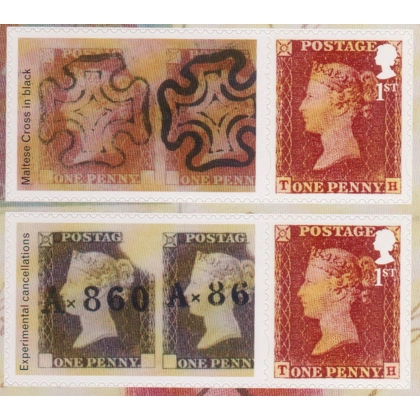 3806s 1st class 1d red self-adhesive stamp from Generic Sheet