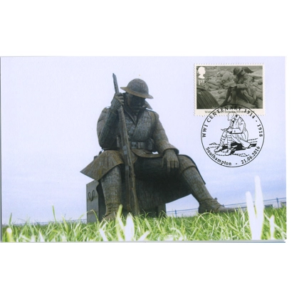 3845 Writing a Letter Maximum Card Post Office at War 2016