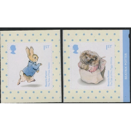 3867-8 Pair of Beatrix Potter self-adhesive booklet stamps