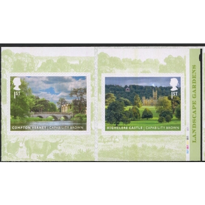 3877-8 Landscape Gardens pair of self-adhesive stamps from booklet
